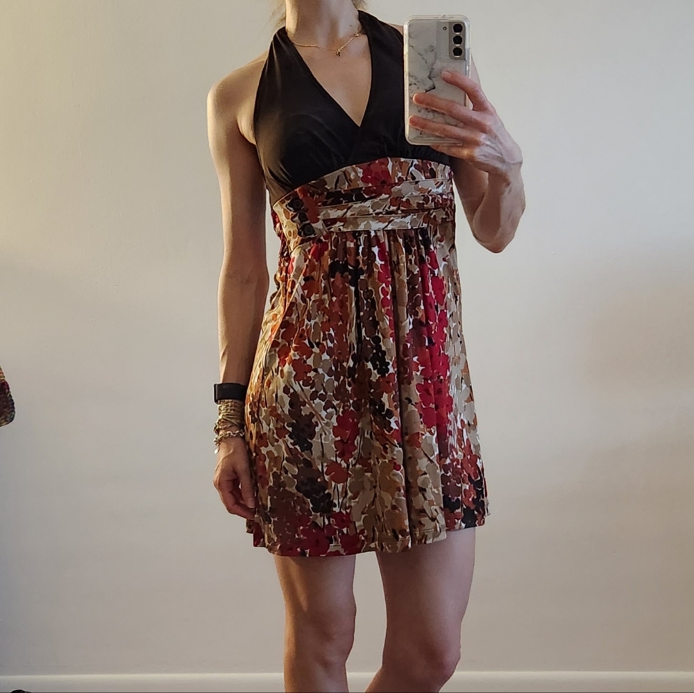 EUC - brown summer cocktail dress